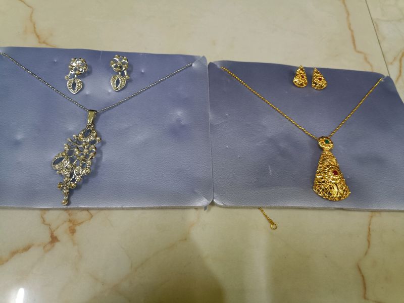 Pack Of 2 Beautiful Pendant Set With Earring