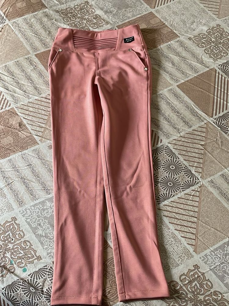 Pink High Waisted Dress Pants