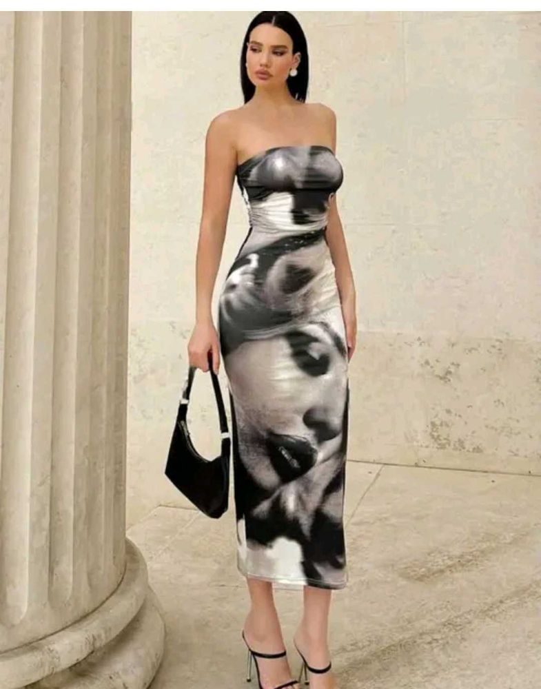 Woman Face Bodycon Dress