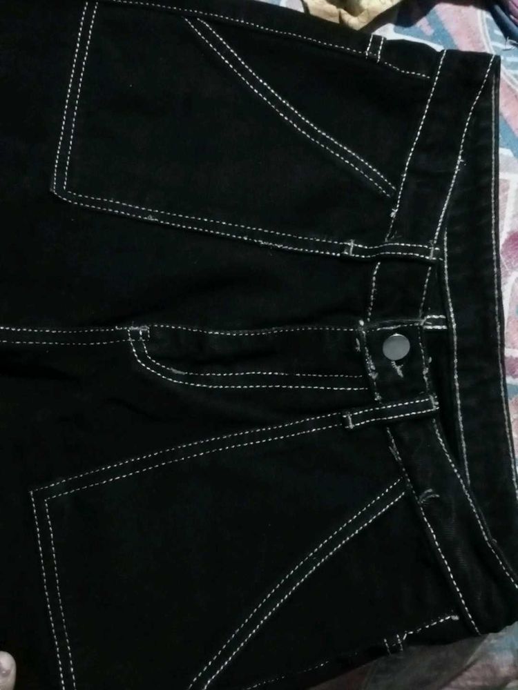 Black Cargo Jeans
