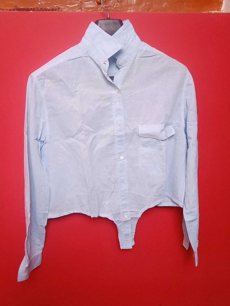 Women Crop Shirt (Tie-Front)