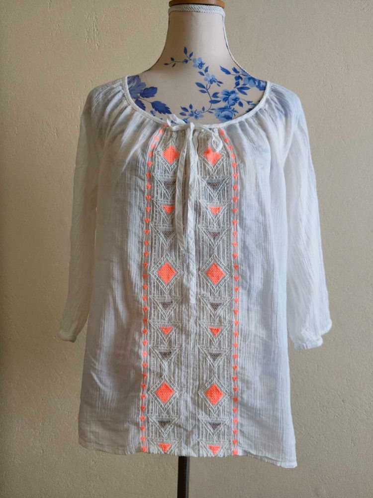 Embroidered Boho Tunic