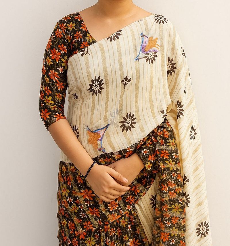 Floral Print Saree
