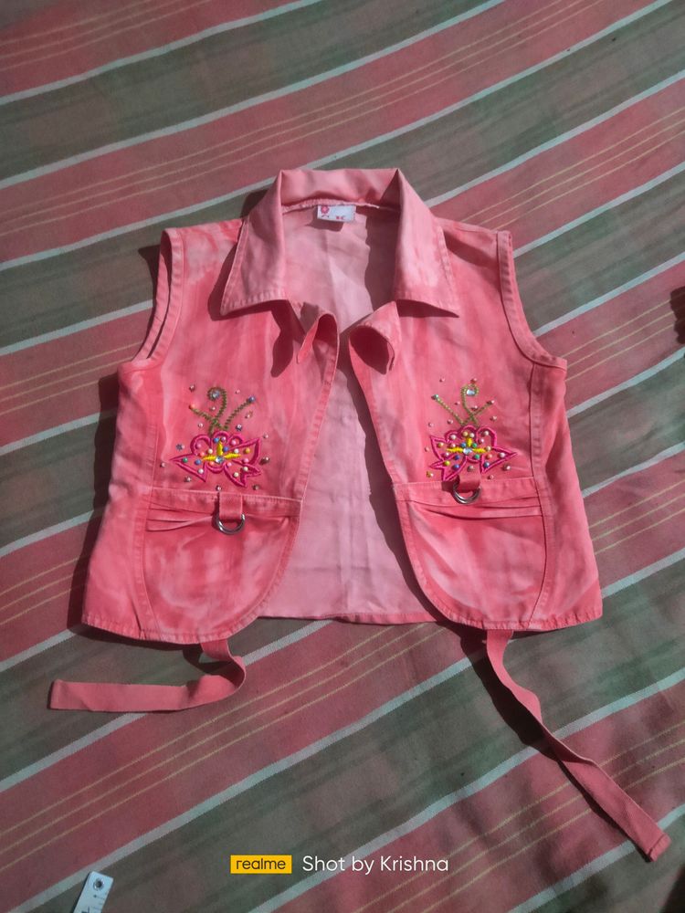 Pink Colour 3 Piece Of Jeans 4 Girls