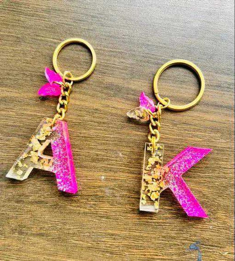Custom Resin Initial Keychains🪄