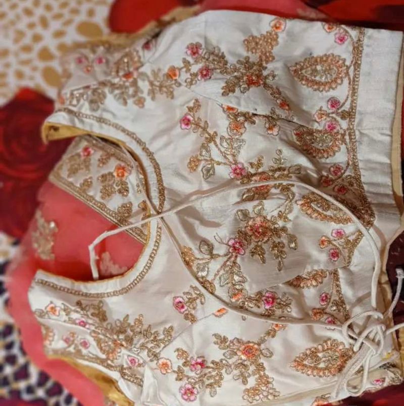 Peach And Pink Colour lehenga