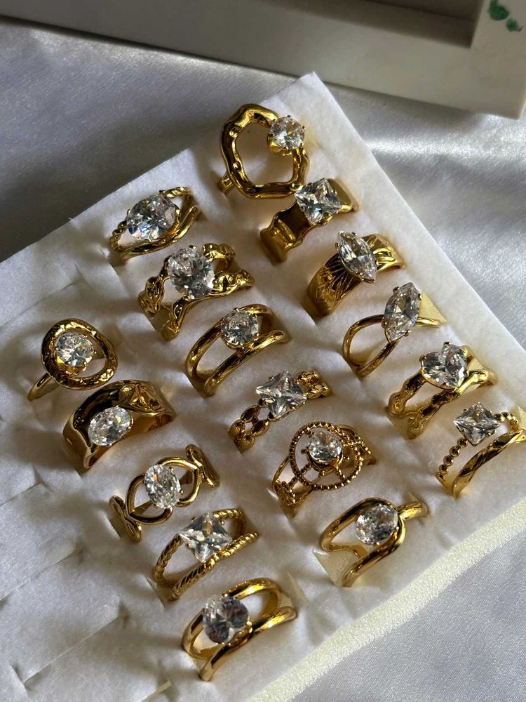 Gold Gemstone Ring Collection