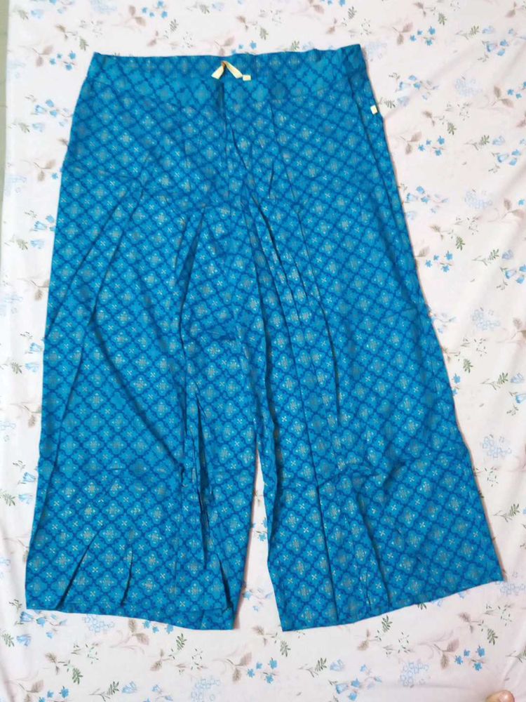 Blue Printed Ethnic Palazzos
