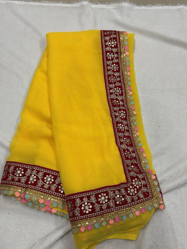 Elegant Yellow Saree