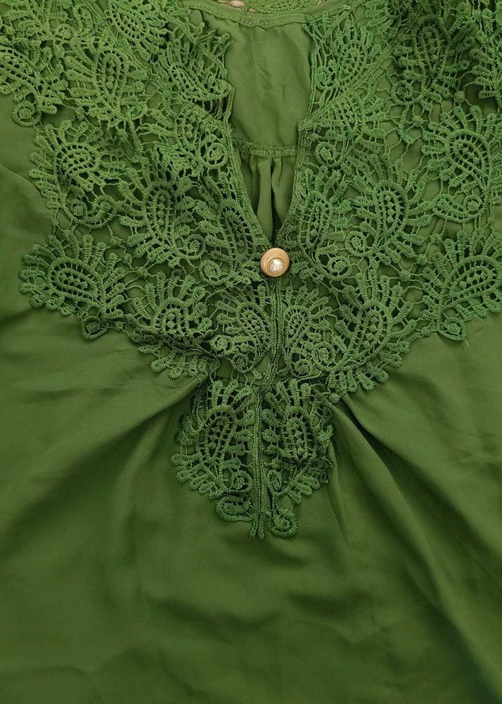 Long Sleeved Lace Patchwork Top