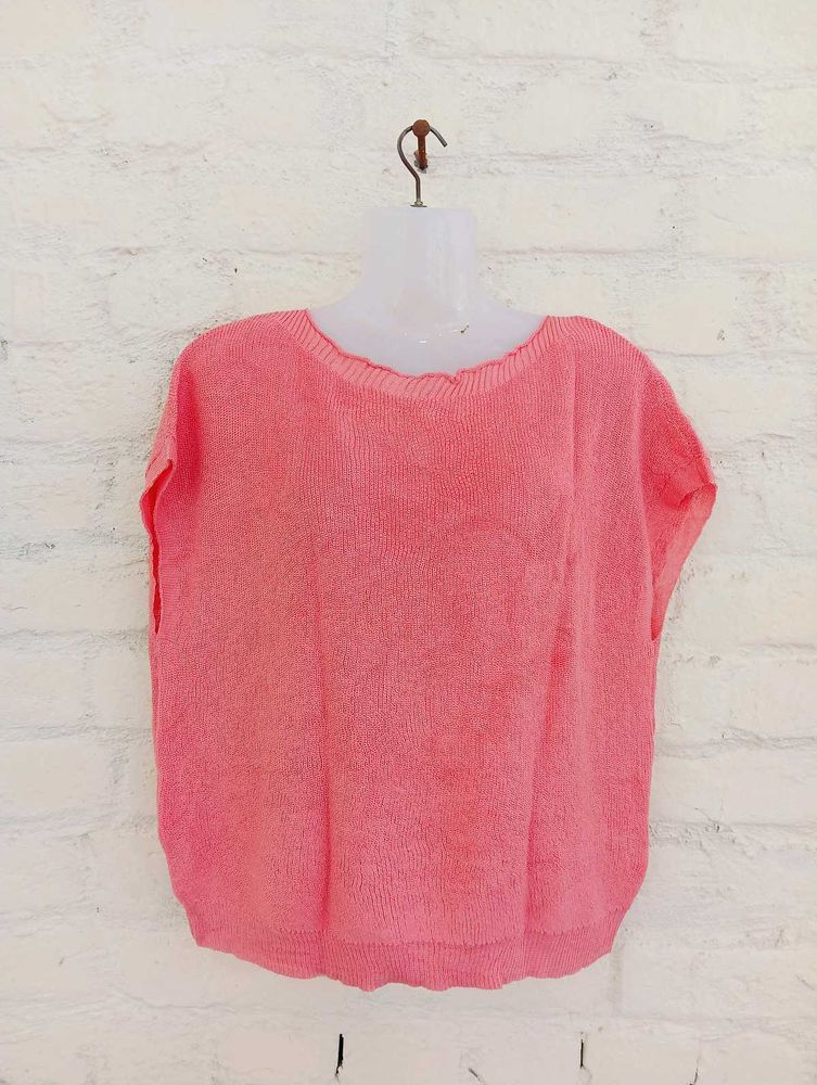 Coral Knit Top