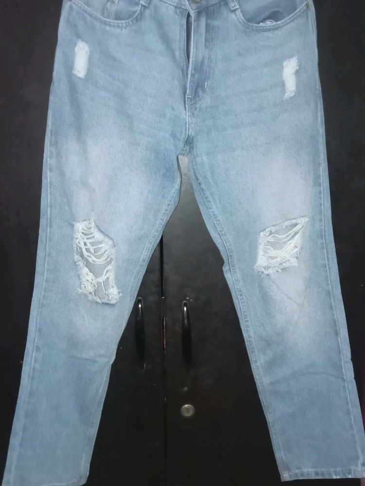 Ripped Light Wash Jeans