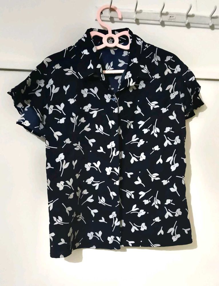 Floral Print Short Sleeve Shirt