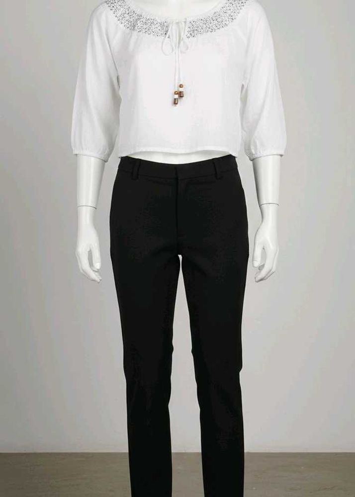 White Embroidered  Top