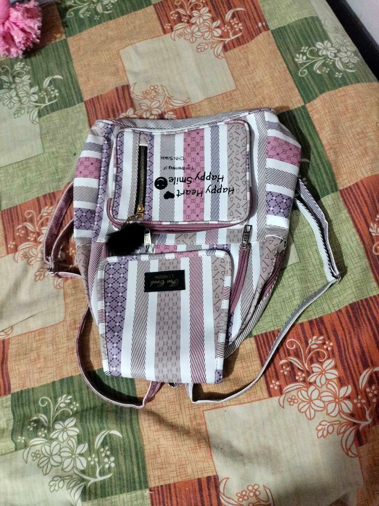 Striped Backpack