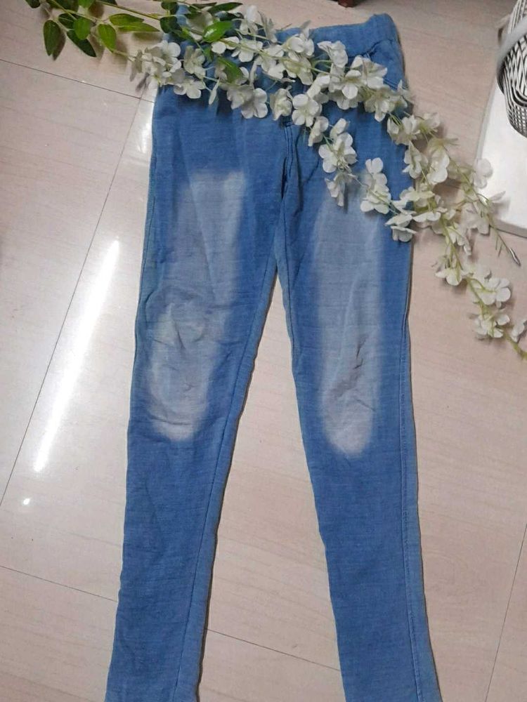 Light Wash Denim Jeggins