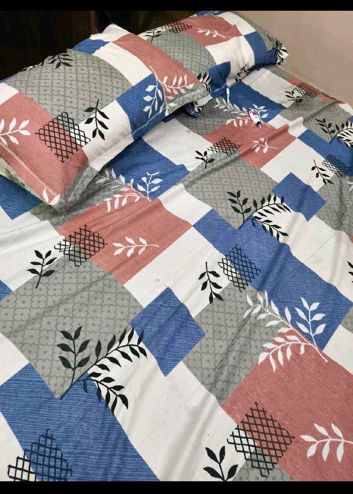 New Elastic double Bedsheet &amp; 2 pillow covers