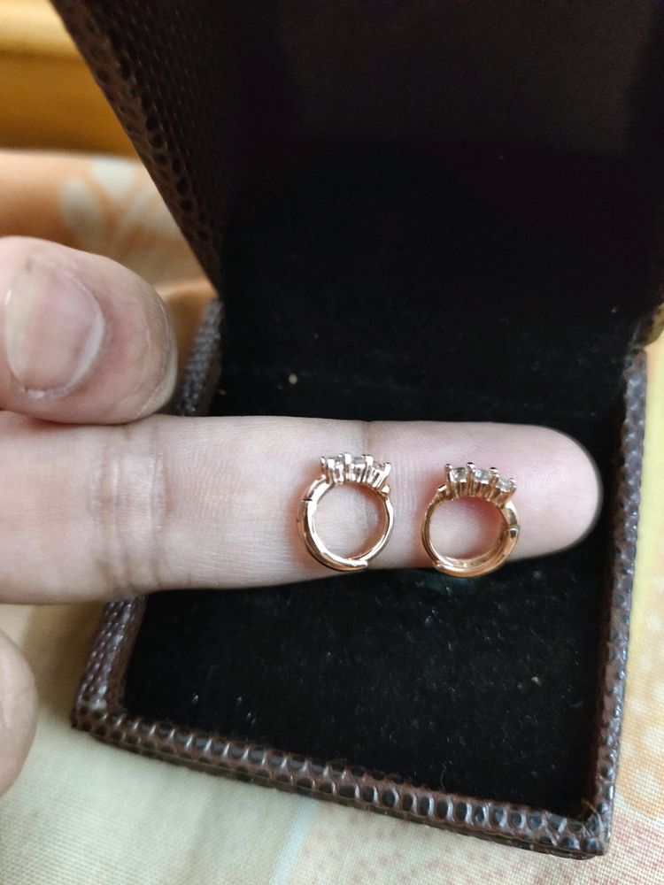 Rose Gold Plated Ring Type Second Stud