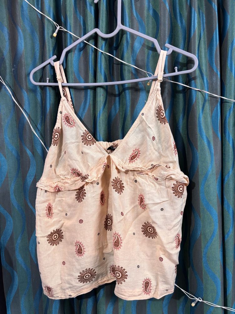 boho printed cami top ☀️