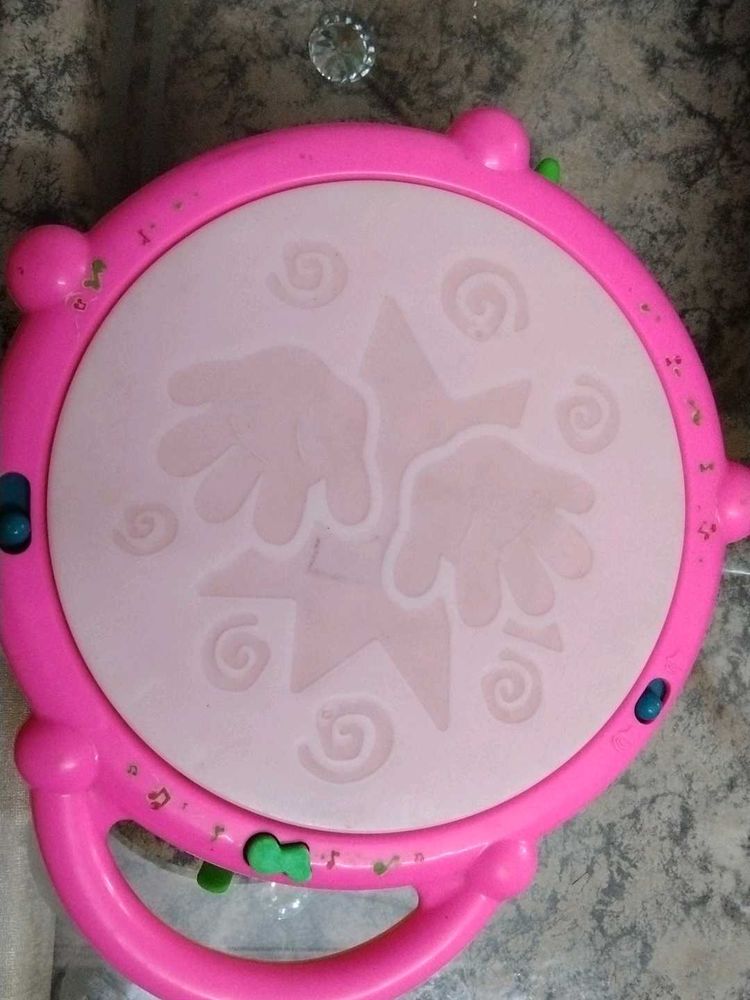 Pink Kids Drum Toy