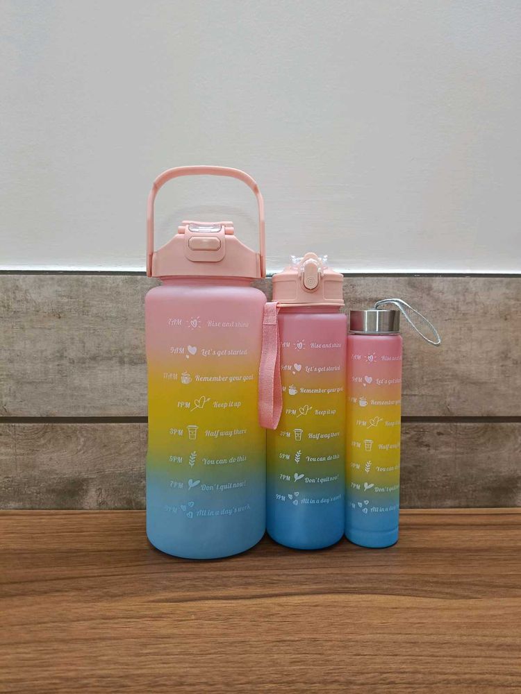 Motivational Water Bottles - Set of 3