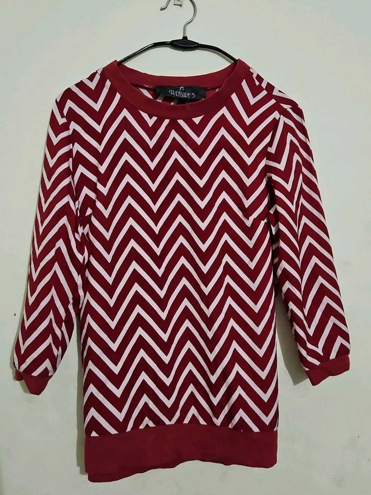 Chevron Print Top