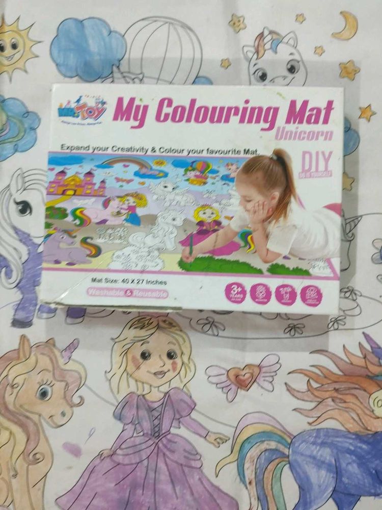 My Colouring Mat Unicorn DIY
