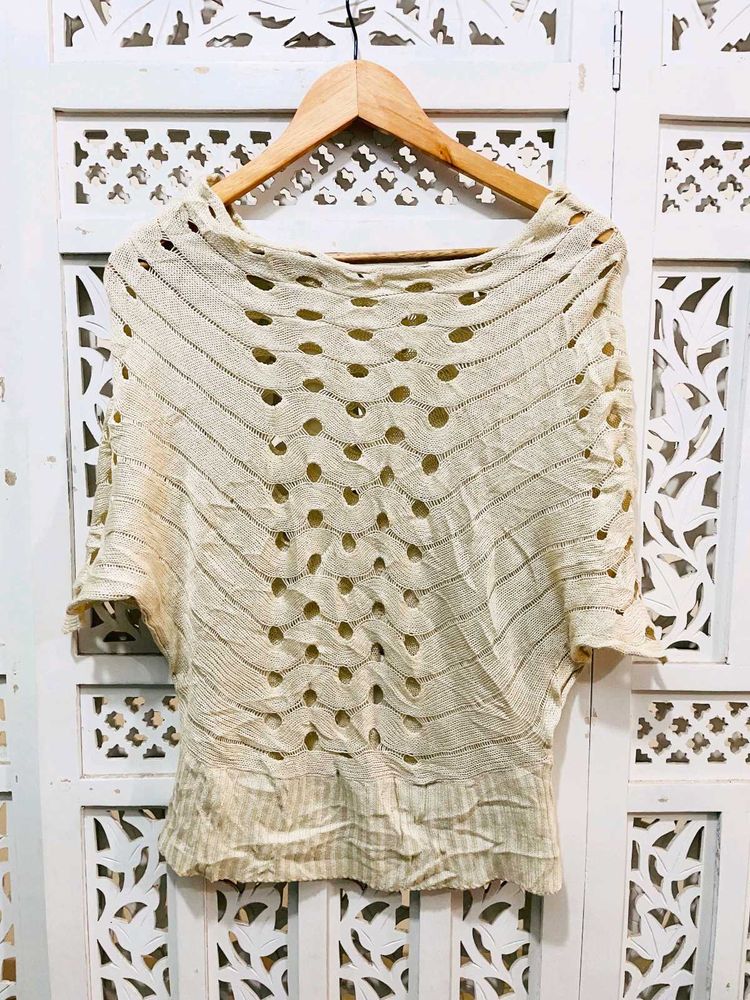 Stylish Crochet Knit Top ()