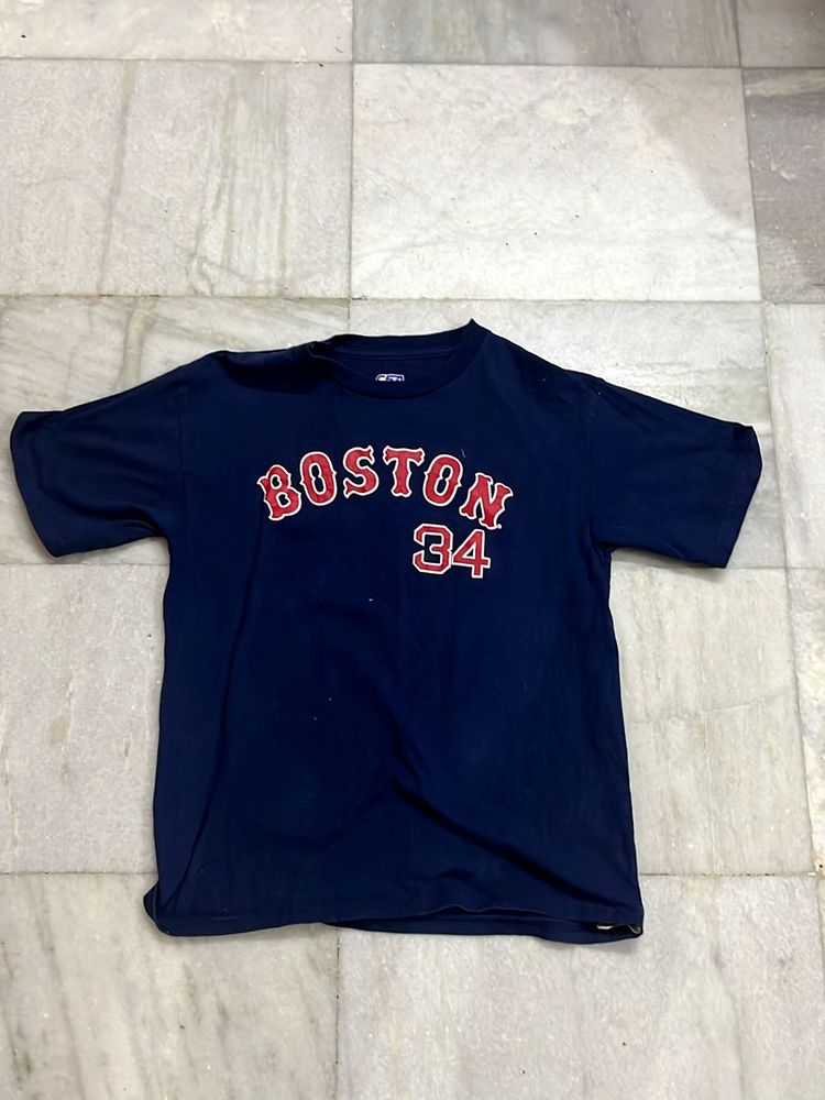 Boston Red Sox #34 Navy Tee