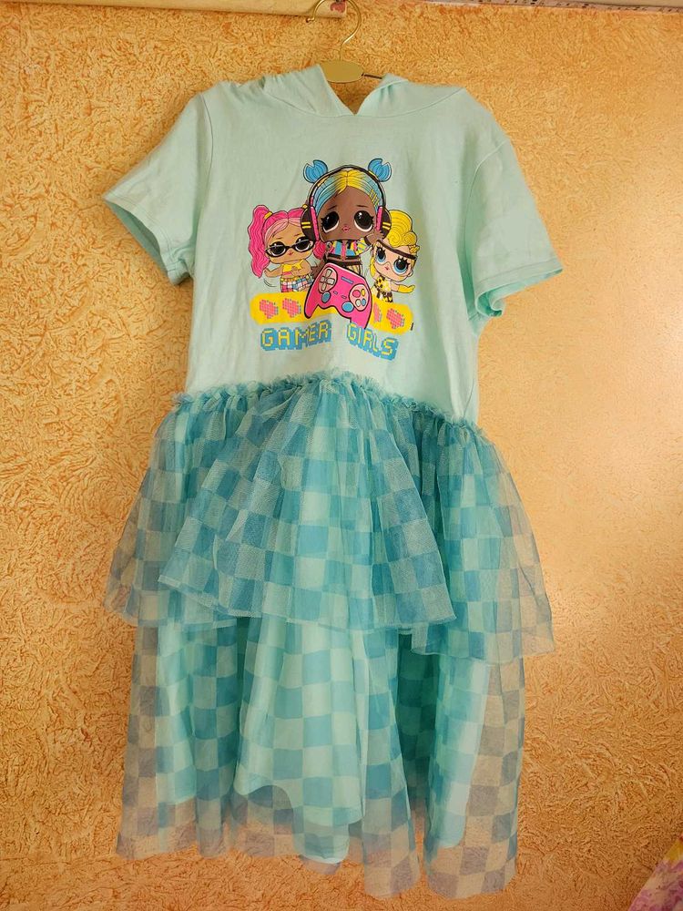 Cute Girls&#39; Graphic Tulle Dress