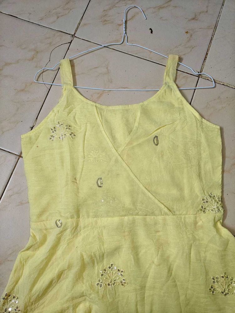 Yellow Embellished Sundress