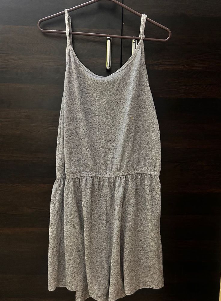 Gray Sleeveless Romper