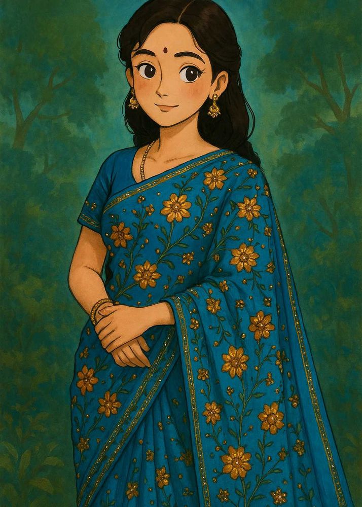 Beautiful Saree With Pretty Blouse