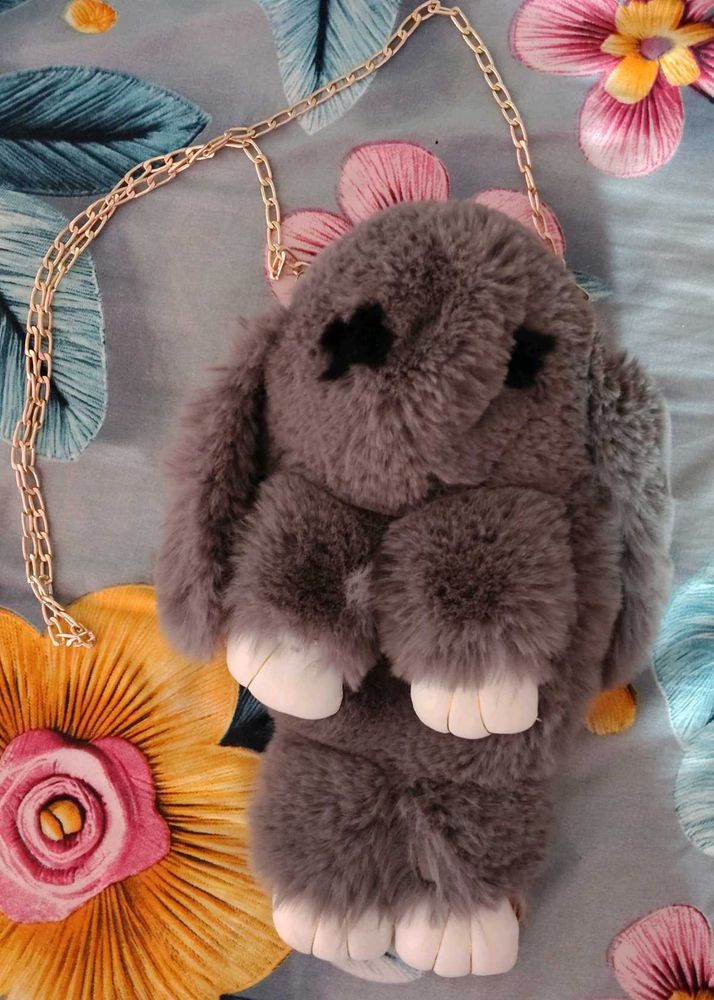 Fuzzy Bunny Shoulder Bag