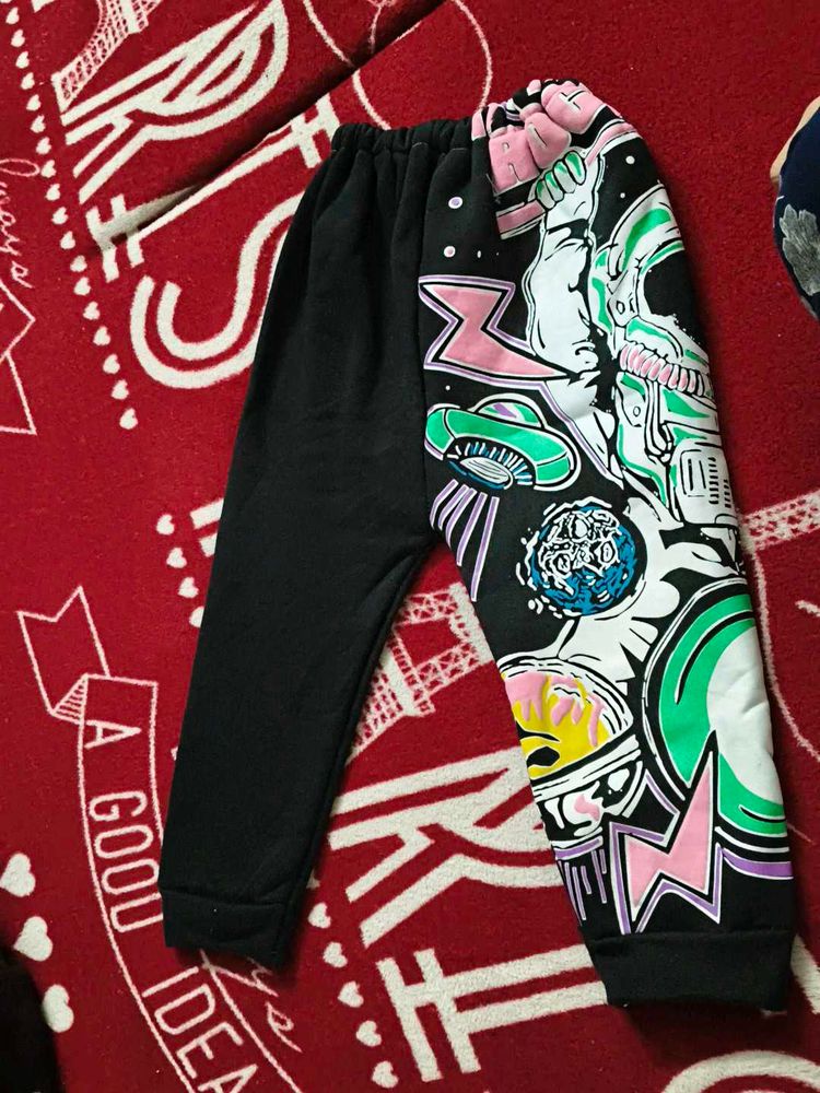 Cool Graphic Print Kids Pants