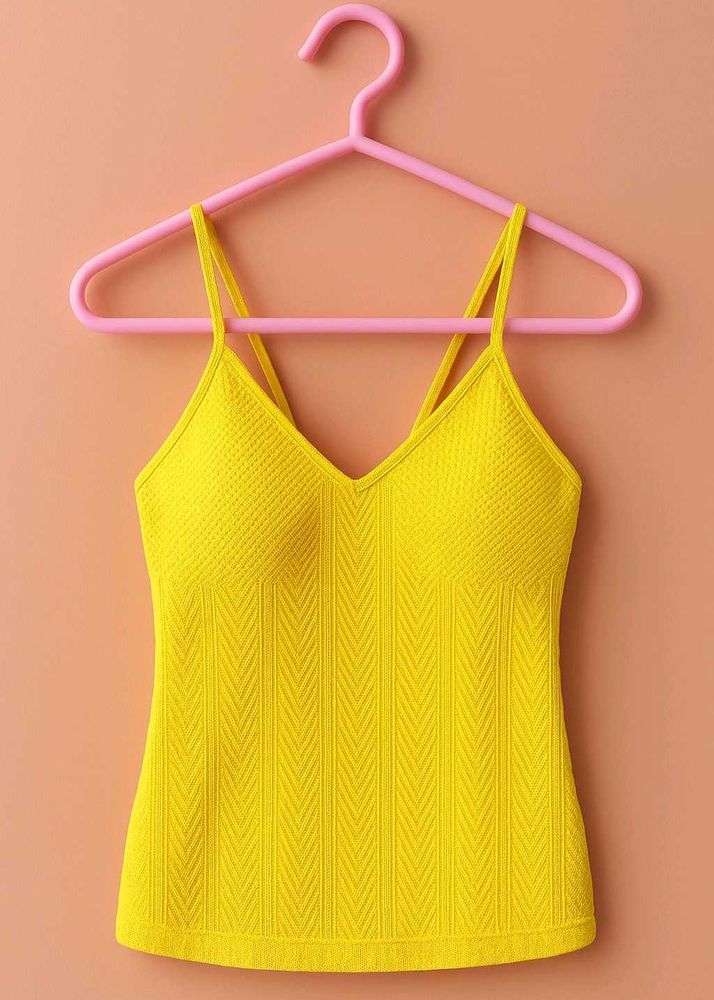Yellow Knit Tank Top