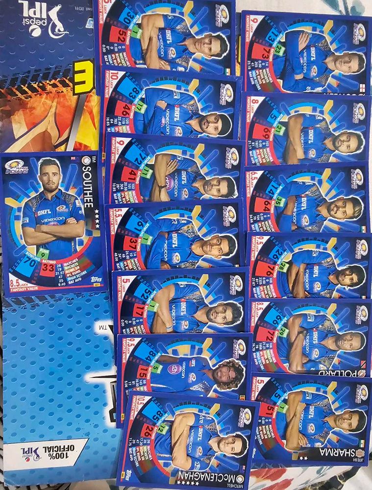 Topps Cricket Attax 2017 Mumbai Indians Team Set