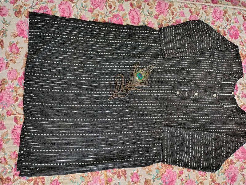 Black Striped Kurti