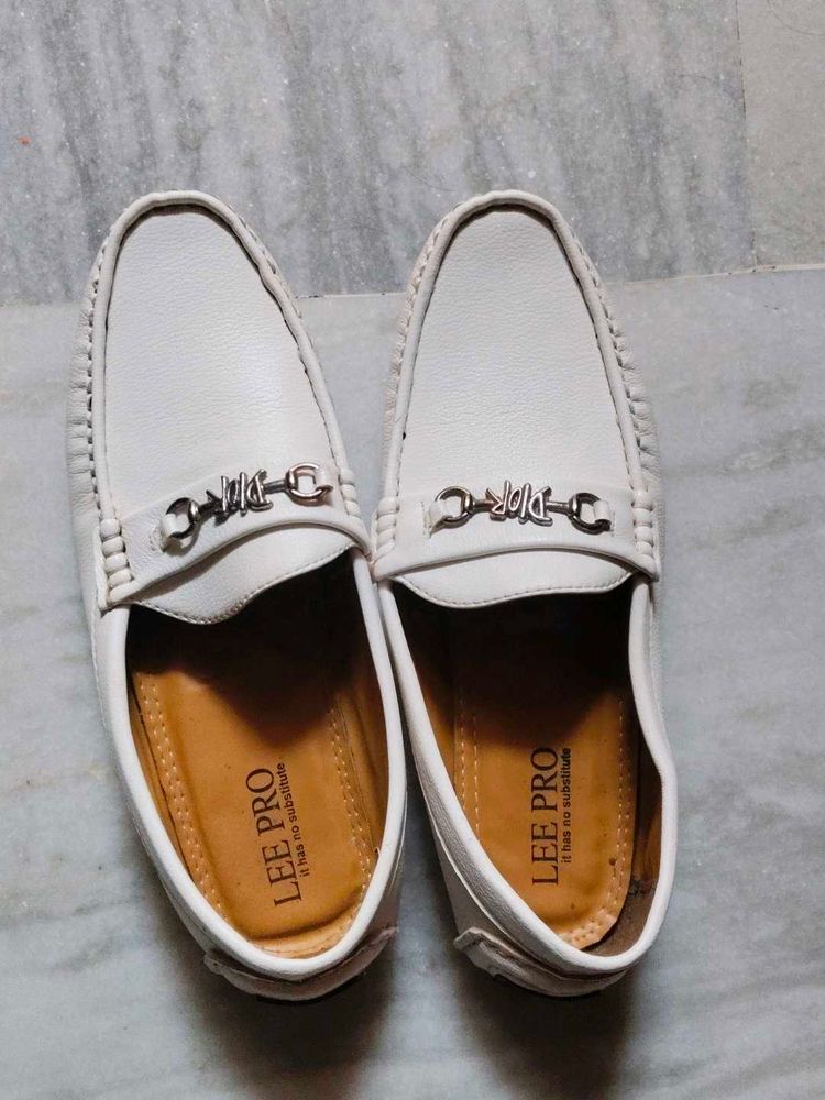 Stylish White Loafers