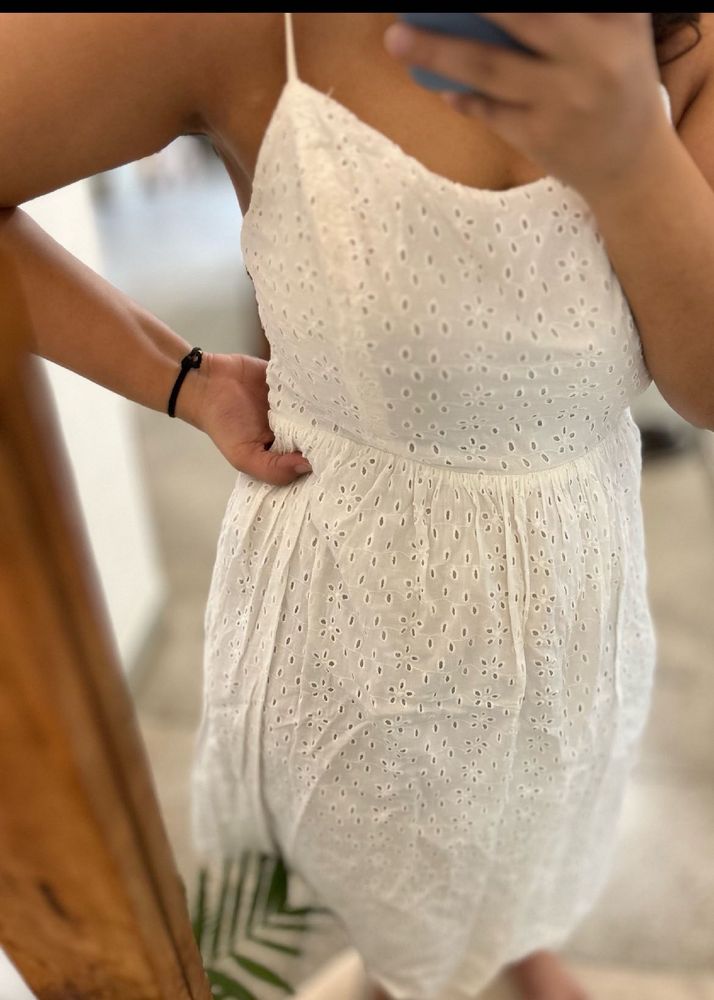 Eyelet Sundress: White dress
