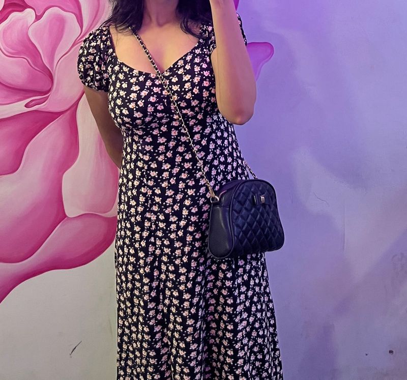 Floral Print Midi Dress