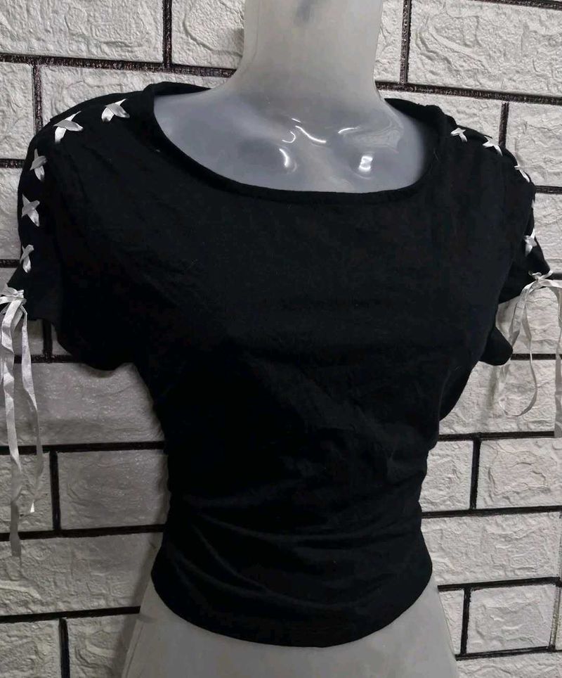 Black Star Detail Top