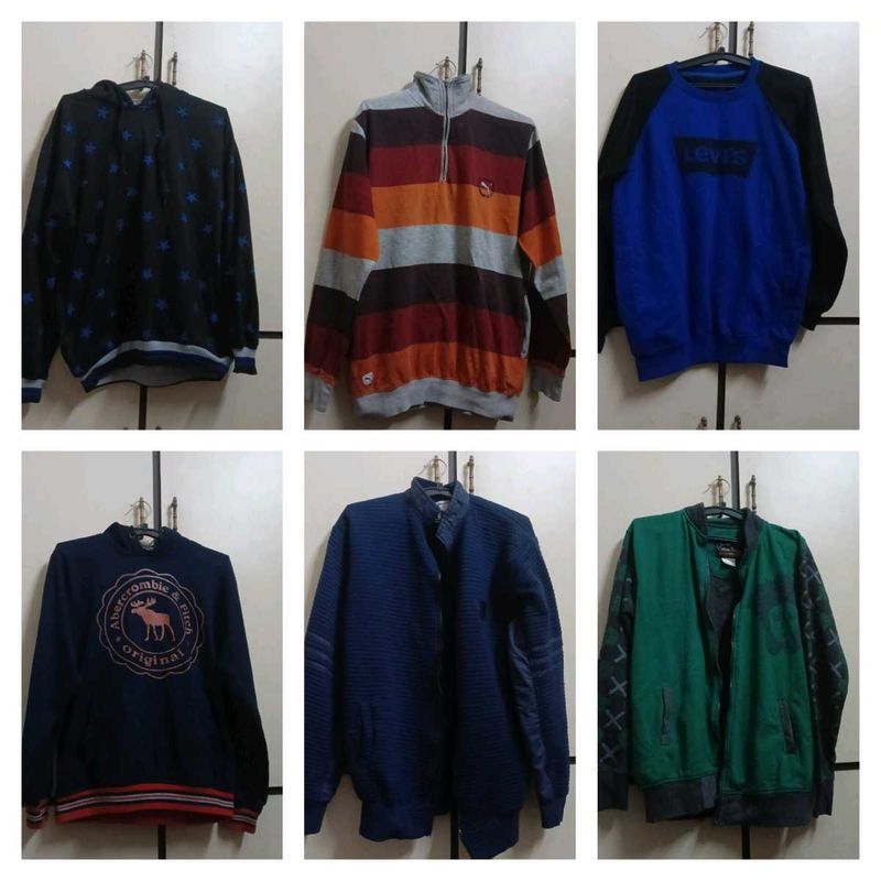 combo of 6 men sweatshirts