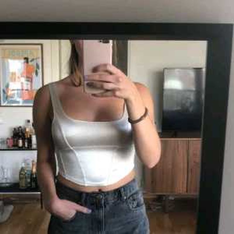 H&amp;M Satin Corset Top