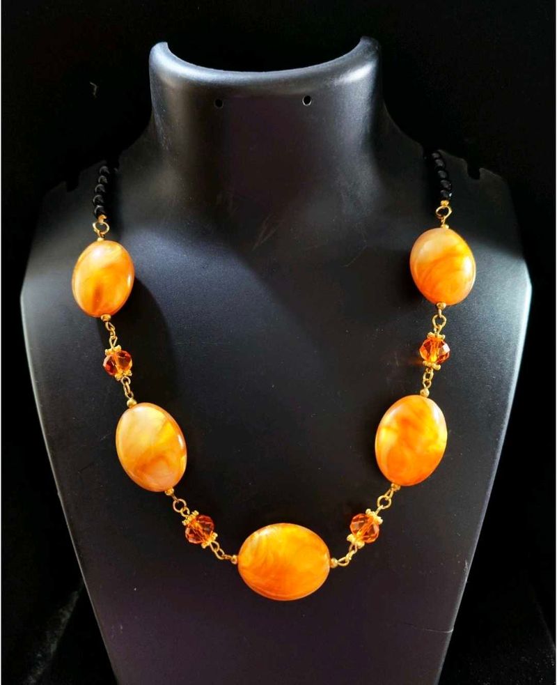 Orange Stone Necklace
