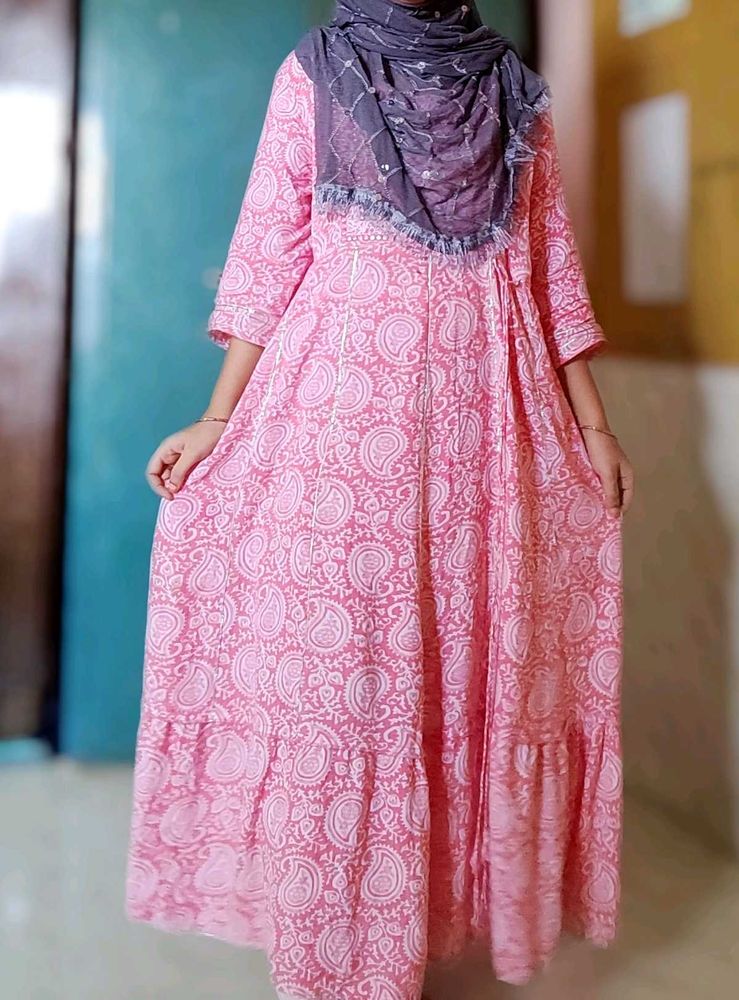 Pink Printed Kurta