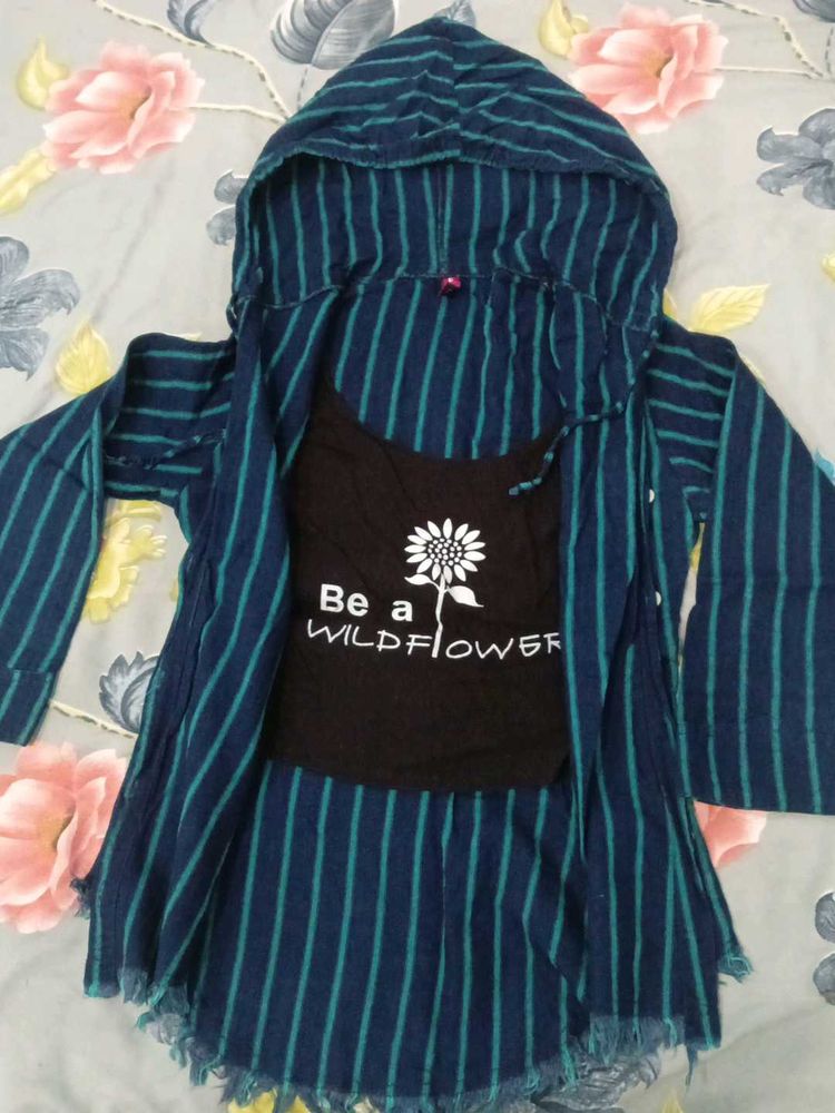 Striped Hoodie &amp; Tank Set