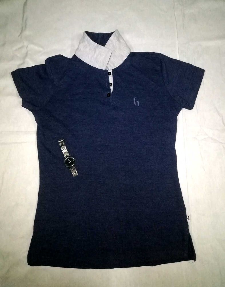 Navy Polo T-Shirt