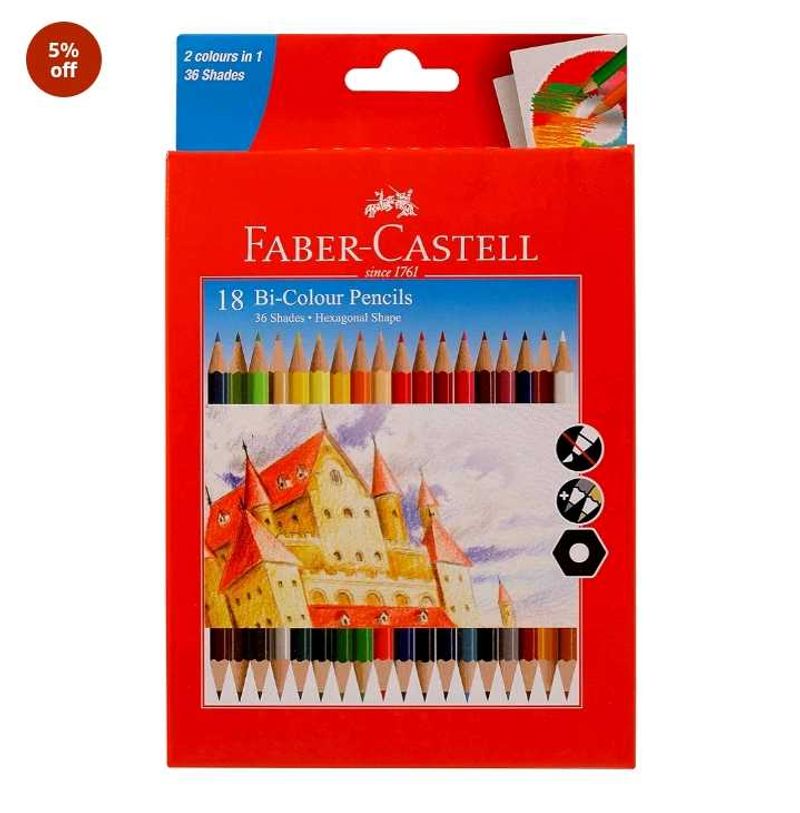 Faber-Castell Bi-Colour Pencils - 18 Count
