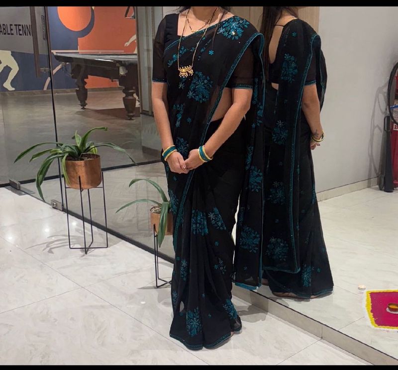 Elegant Black Saree